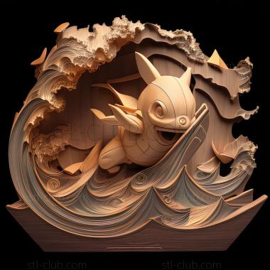 3D модель Радость покемонов Парусная радость Пересечь бушующие волны (STL)